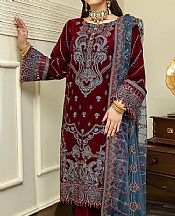 Maroon Velvet Suit- Pakistani Winter Clothing