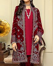 Maroon/Crimson Velvet Suit- Pakistani Winter Dress