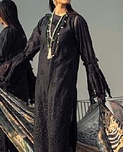 Adans Libas Black Lawn Suit- Pakistani Lawn Dress
