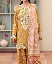 Adans Libas Mustard Lawn Suit- Pakistani Designer Lawn Suits