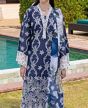 Adans Libas Navy Blue Lawn Suit- Pakistani Lawn Dress