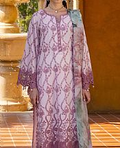 Adans Libas Off White/Light Plum Lawn Suit- Pakistani Lawn Dress