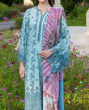 Adans Libas Moonstone Blue Lawn Suit- Pakistani Lawn Dress