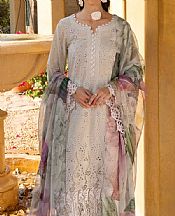 Adans Libas Pastel Grey Lawn Suit- Pakistani Designer Lawn Suits