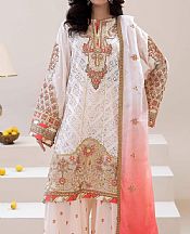 Adans Libas White Lawn Suit- Pakistani Lawn Dress