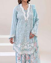 Adans Libas Light Blue Lawn Suit- Pakistani Designer Lawn Suits