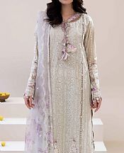 Adans Libas Beige Lawn Suit- Pakistani Designer Lawn Suits