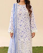 White/Blue Lawn Suit