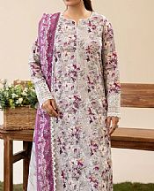 Grey/Pink Lawn Suit