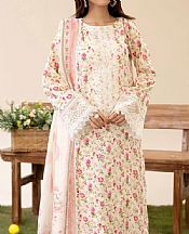 Ivory/Pink Lawn Suit