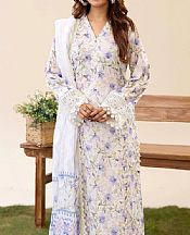 Off-white/Lavender Lawn Suit