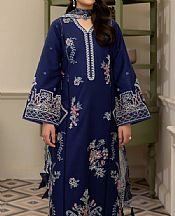 Adans Libas Navy Blue Lawn Suit- Pakistani Designer Lawn Suits