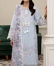 Adans Libas Light Blue Lawn Suit- Pakistani Designer Lawn Suits