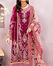 Adans Libas Rose Bud Cherry Chiffon Suit- Pakistani Chiffon Dress