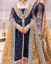Adans Libas Navy Blue Chiffon Suit- Pakistani Designer Chiffon Suit