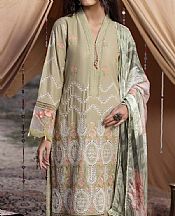 Adans Libas Grey Olive Lawn Suit- Pakistani Designer Lawn Suits