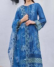 Adans Libas Blue Lawn Suit- Pakistani Lawn Dress