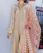 Adans Libas Beige Lawn Suit- Pakistani Lawn Dress