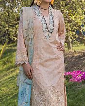 Adans Libas Peach Lawn Suit- Pakistani Designer Lawn Suits