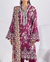 Adans Libas Dark Raspberry Lawn Suit- Pakistani Lawn Dress