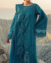Adans Libas Teal Lawn Suit- Pakistani Designer Lawn Suits