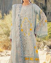 Adans Libas Sky Blue Lawn Suit- Pakistani Designer Lawn Suits