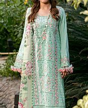 Adans Libas Summer Green Lawn Suit- Pakistani Designer Lawn Suits