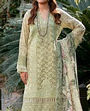 Adans Libas Thistle Green Lawn Suit- Pakistani Lawn Dress