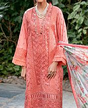 Adans Libas Light Coral Lawn Suit- Pakistani Lawn Dress