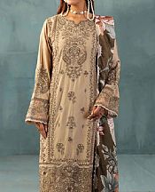 Adans Libas Beige Linen Suit- Pakistani Winter Dress