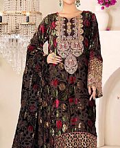 Adans Libas Brown Velvet Suit- Pakistani Winter Clothing