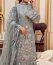 Sky Blue Chiffon Suit- Pakistani Designer Chiffon Suit