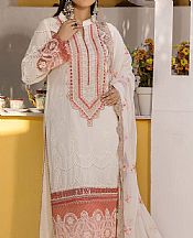 Adans Libas Off White Lawn Suit- Pakistani Lawn Dress