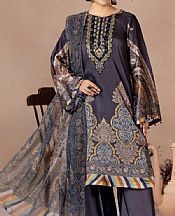 Adans Libas Black Silk Suit- Pakistani Designer Chiffon Suit