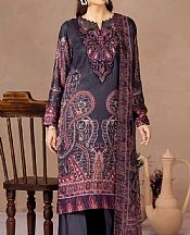 Adans Libas Black Silk Suit- Pakistani Designer Chiffon Suit