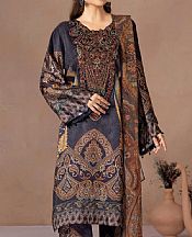 Adans Libas Black Silk Suit- Pakistani Chiffon Dress