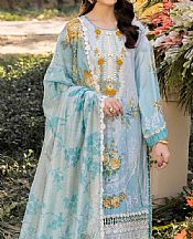 Adans Libas Light Blue Lawn Suit- Pakistani Designer Lawn Suits