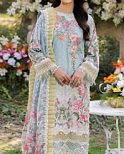 Adans Libas Light Blue Lawn Suit- Pakistani Lawn Dress