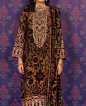 Adans Libas Brown Velvet Suit- Pakistani Winter Clothing