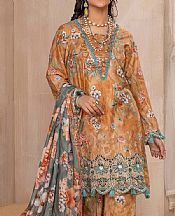 Adans Libas Beige Lawn Suit- Pakistani Designer Lawn Suits