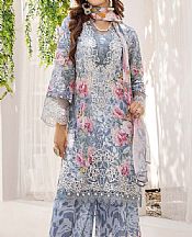 Adans Libas Cadet Grey Lawn Suit- Pakistani Designer Lawn Suits