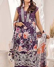 Adans Libas Plum Lawn Suit- Pakistani Designer Lawn Suits