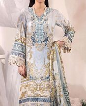 Adans Libas Lavender Grey Lawn Suit- Pakistani Designer Lawn Suits