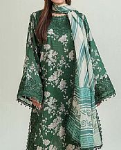 Adans Libas Green Lawn Suit- Pakistani Designer Lawn Suits