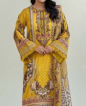 Adans Libas Mustard Lawn Suit- Pakistani Lawn Dress