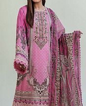 Adans Libas Pink Lawn Suit- Pakistani Designer Lawn Suits