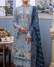 Baby Blue Chiffon Suit- Pakistani Designer Chiffon Suit