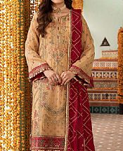Adans Libas Fawn Chiffon Suit- Pakistani Designer Chiffon Suit