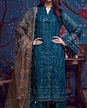 Teal Chiffon Suit- Pakistani Chiffon Dress