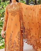 Adans Libas Bright Orange Lawn Suit- Pakistani Designer Lawn Suits